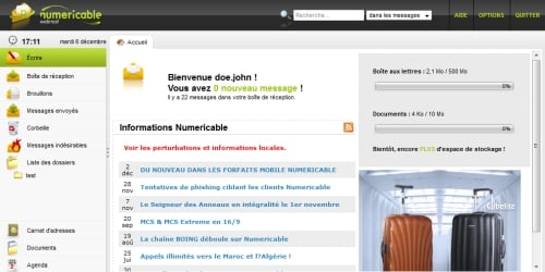 Webmail numericable étape 3